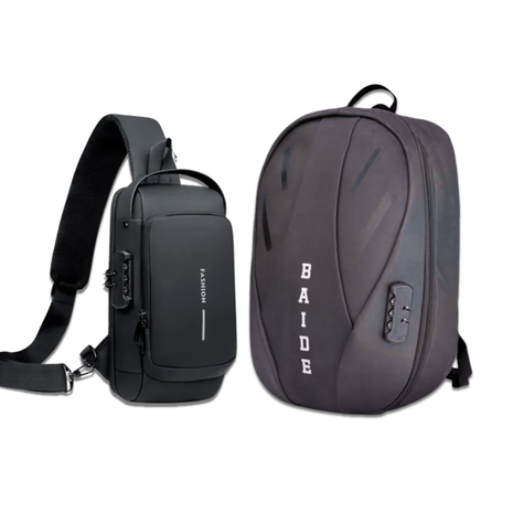 Pack Sécurité Urbaine – Sac à dos antivol + Sling bag antivol