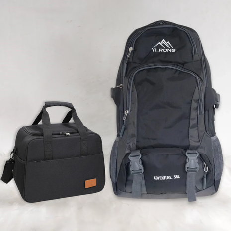 Pack Aventure & Organisation – Sac à dos 55L + Sac isotherme