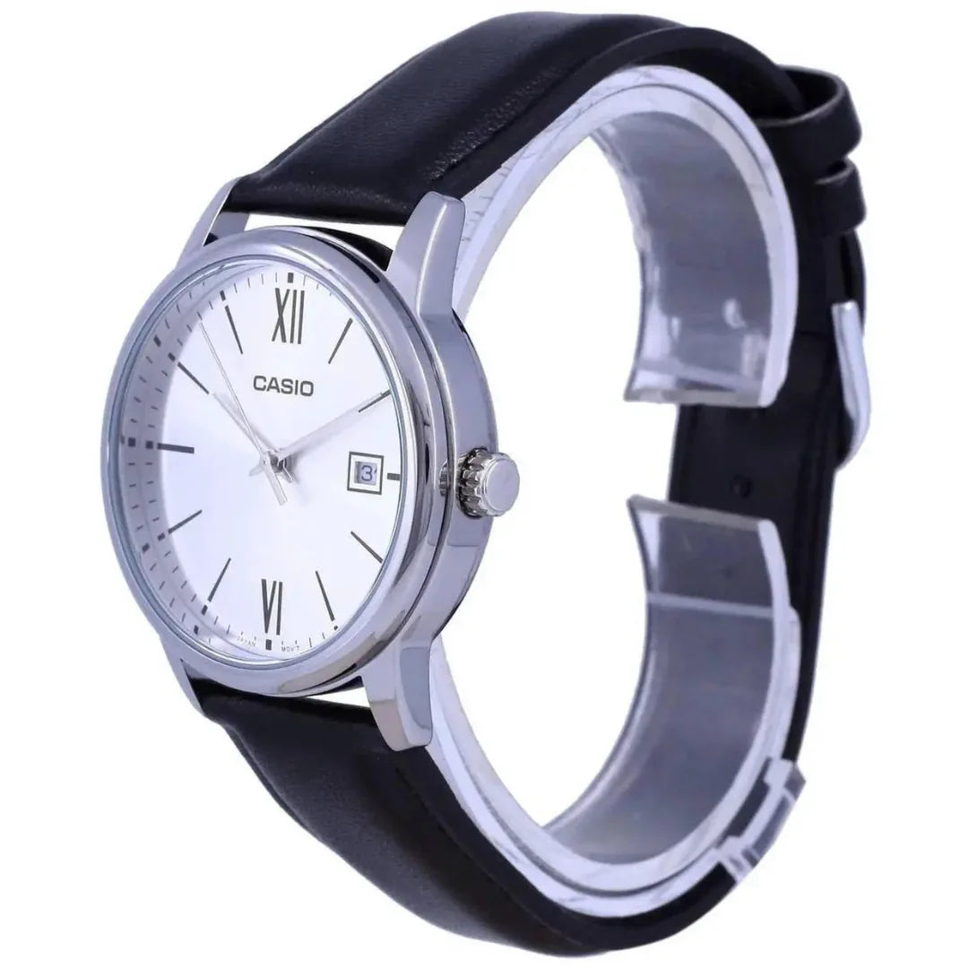 Montre Homme CASIO Bracelet Cuir – Fine, Légère et Élégante V002L - Backpack dz
