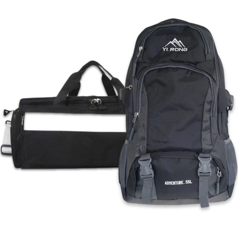 Pack Aventure & Endurance – Sac à dos 55L + Sac de sport