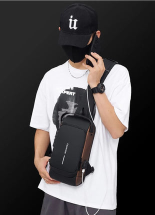Sac à Bandoulière Fashion USB Antivol