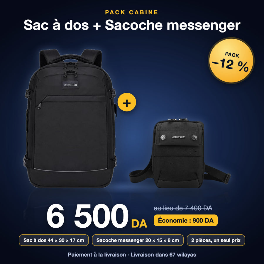Pack Cabine Asenlin + sacoche messenger 6 500 DA