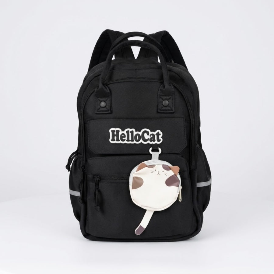 Sac à dos scolaire noir HelloCat