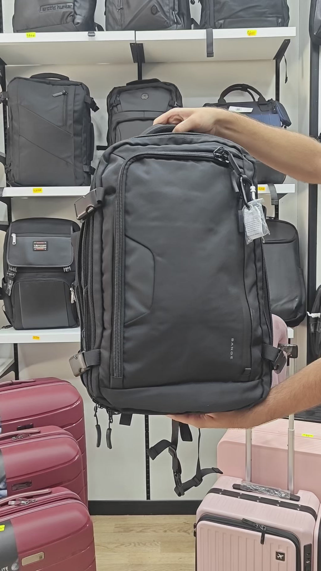 Sac à dos BANGE extensible 35L imperméable antivol