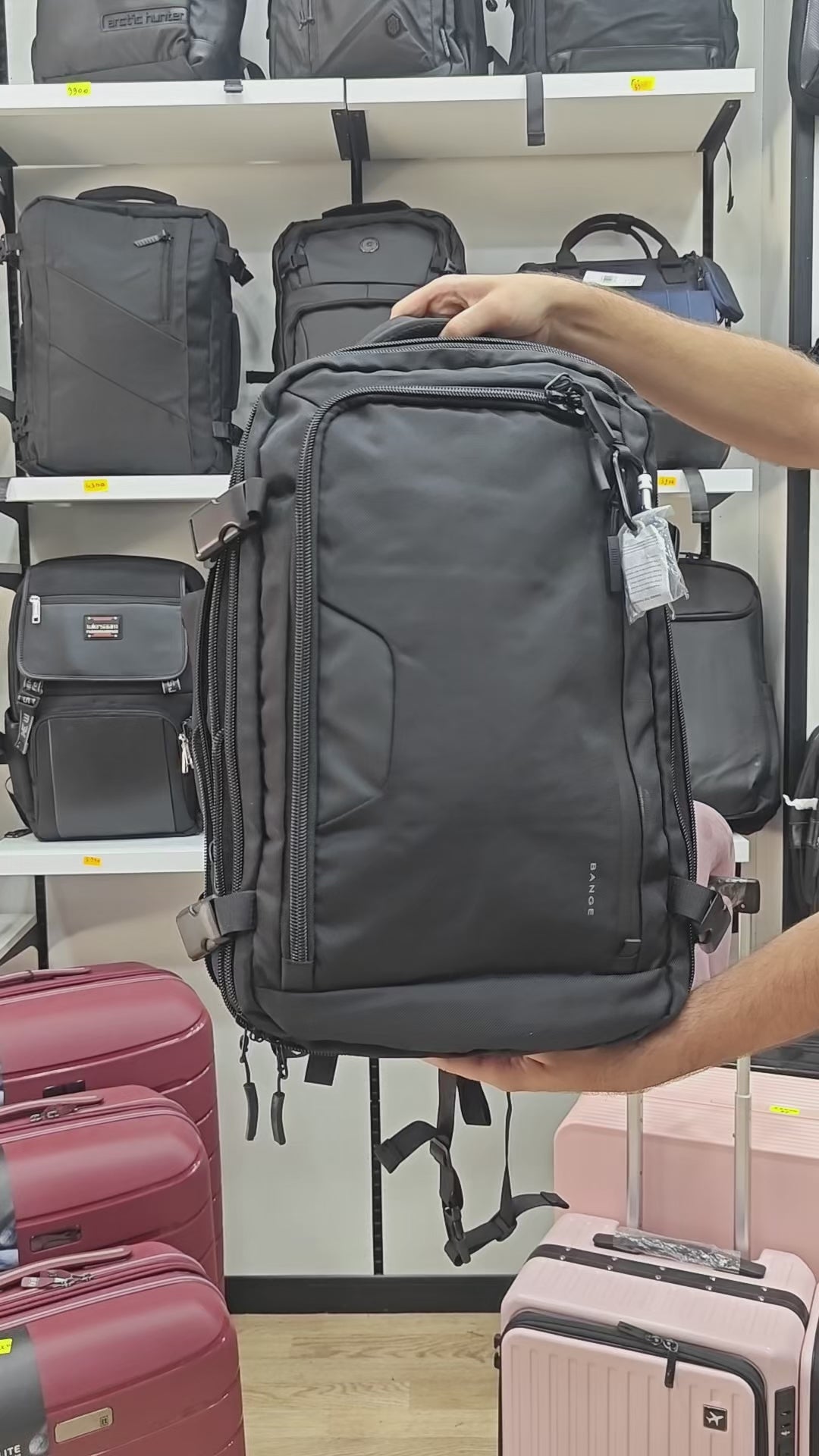 Sac à dos BANGE extensible 35L imperméable antivol