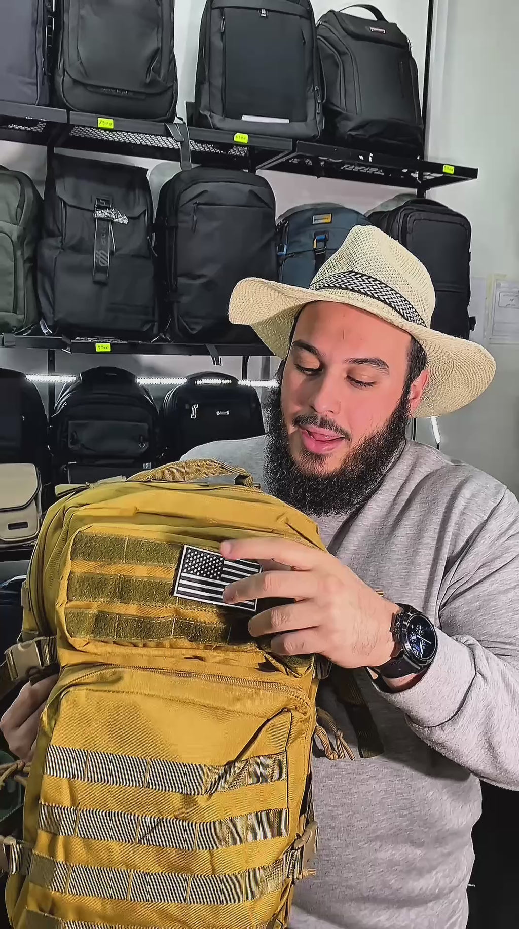 حقيبة ظهر تكتيكية للمشي لمسافات طويلة سعة 55 لترًا