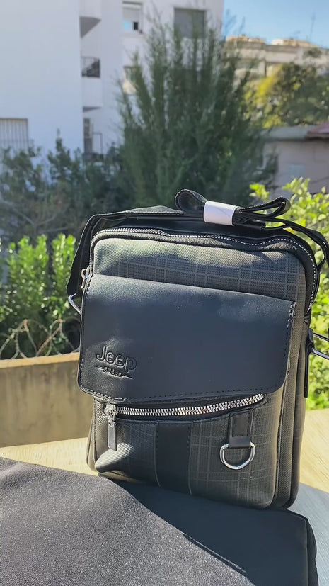 Sacoche Jeep Casual en Cuir Fendu