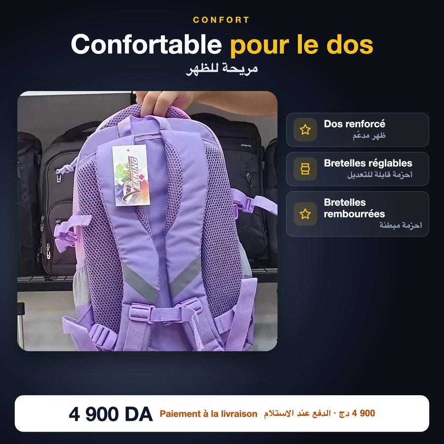 Dos renforcé et bretelles réglables