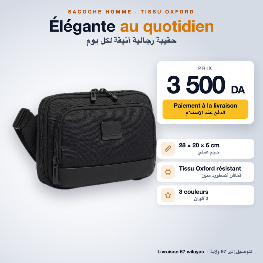 Sacoche homme élégante 3 500 DA, paiement à la livraison