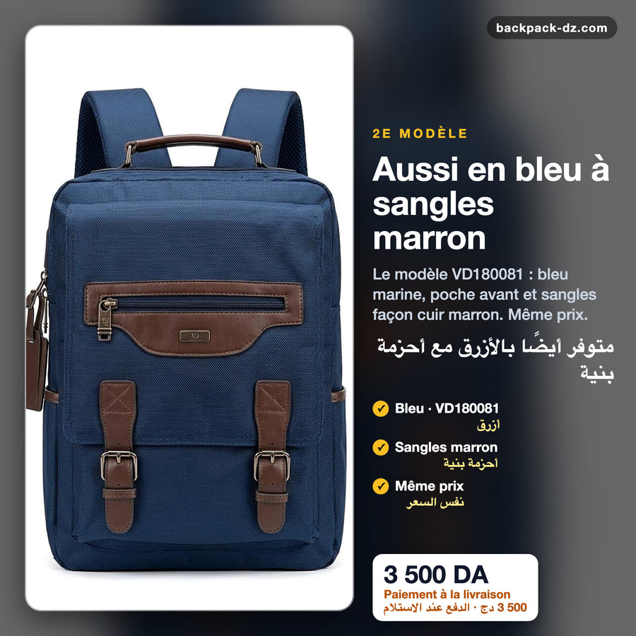 Modèle bleu VD180081 à sangles marron
