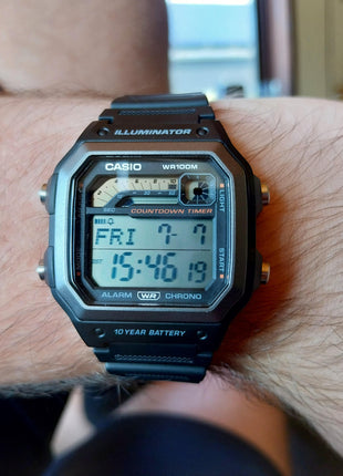 Montre CASIO Sport 100M – Autonomie 10 Ans & Multi-Fonctions